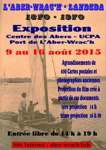août 2015 - du 9 au 16 - exposition à l'Aber-Wrac'h de cartes postales anciennes au centre des Abers