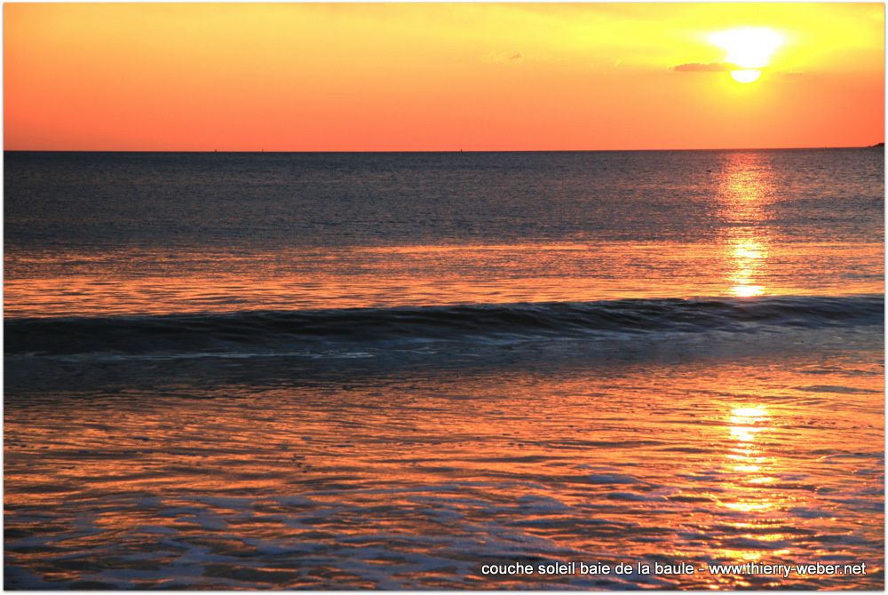 Couché de soleil baie de La Baule - Photos Thierry Weber Photographe de Mer Guérande La Baule