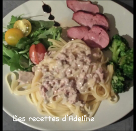 Magret poêlé et pâte au foie gras