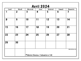 Activités du mois d'avril 2024