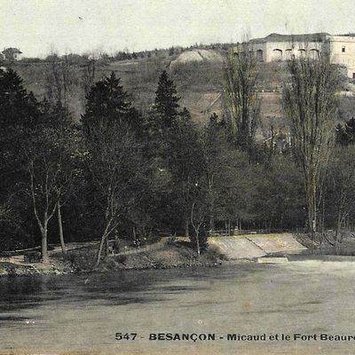 Cartes anciennes imprimables -  Besançon - Doubs - Micaud et le Fort Beauregard - 1907