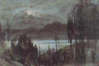 Cimetière au bord du lac, Gustave Doré