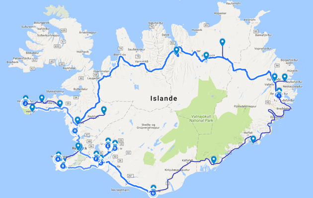 Road-trip en Islande, le résumé et les liens