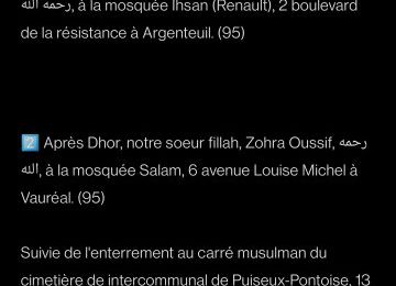 Les prières mortuaires en France du vendredi 1 juillet 2022