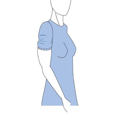 Elargir une manche trop étroite, méthode de patronage