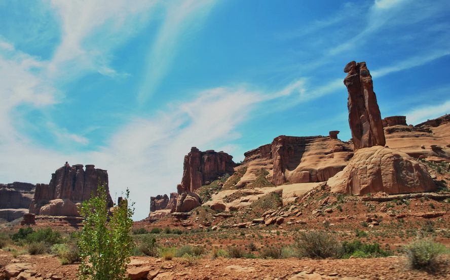 Ballade du lever au coucher du soleil à Arches National Park