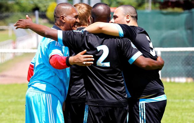 FOOTBALL  / Tournoi national des sections Handi supporters à Saint-Etienne -  2ème  journée dimanche 14 mai 2017 finale GROUPE A : Marseille / Lille