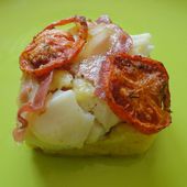 PARMENTIER DE POISSON CABILLAUD AU LARD ET TOMATE CONFITE - la cuisine de laurenceel