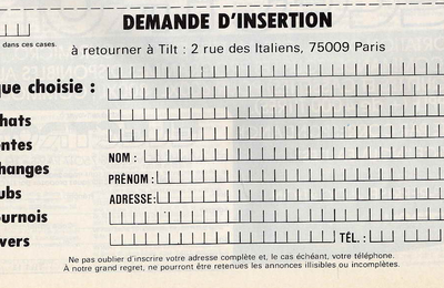 Demande d'insertion