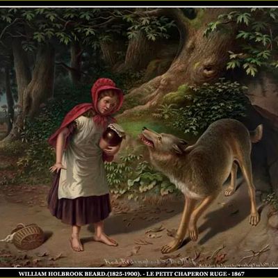 Le petit chaperon rouge en illustration -   William Holbrook Beard (Américain, 1825-1900) -   Le petit chaperon rouge (1867)