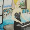 La chanteuse: huile DOMI