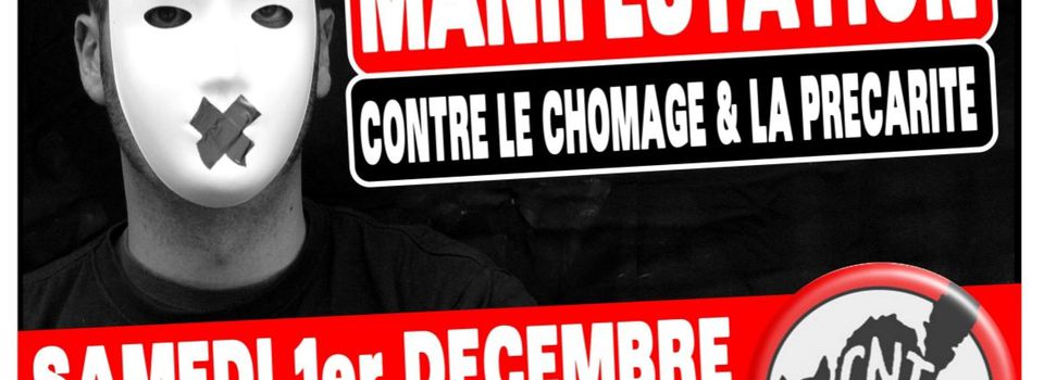 Manifestation contre le chômage et la précarité à Paris le 1er décembre