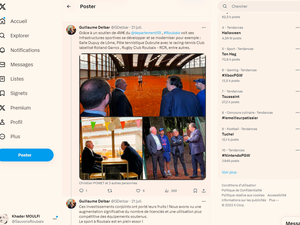 En troisième lieu, lors de la visite à Roubaix, le 21 juillet 2023, de Christian Poiret, président du Conseil Départemental du Nord, au cours de laquelle Guillaume Delbar se vantait d'avoir obtenu une enveloppe de quatre millions d'euros pour développer le sport local... J'avais interpellé via X (Twitter) le Sieur Poiret afin d'avoir le détail quant à la répartition de cette enveloppe... Bin, Anne ma sœur Anne... Depuis ???