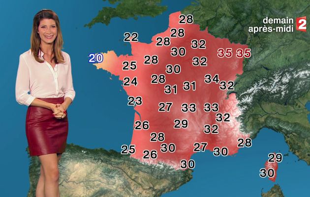 📸9 CHLOE NABEDIAN @ChloeNabedian @Soniadsm ce midi pour LA METEO @France2tv #vuesalatele