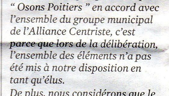 Ma réaction à l'article de NR du 10 janvier sur la vente de l'ancien théâtre de Poitiers