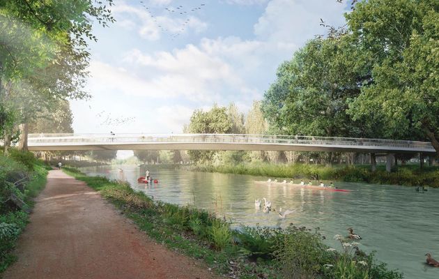 La passerelle de La Madeleine se dévoile peu à peu