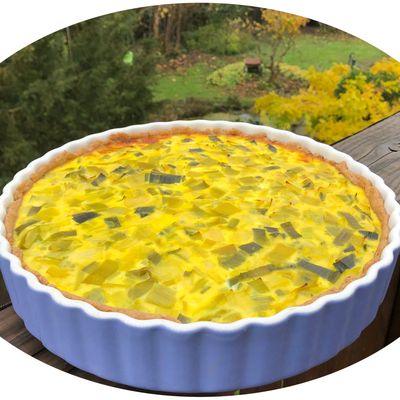 Quiche aux poireaux, fromage ail & fines herbes - IG Bas 