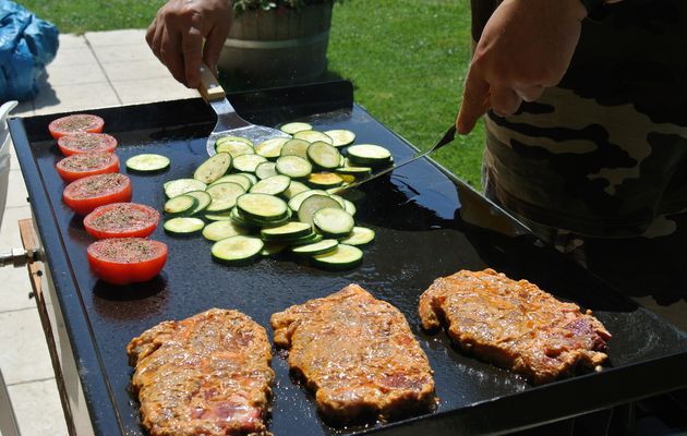 Porc et légumes du soleil à la Plancha