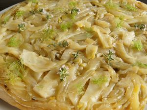 Tatin de fenouil au parmesan