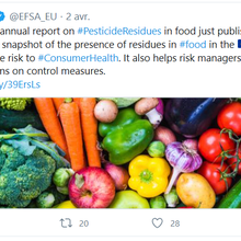 Résidus de pesticides dans les aliments : un rapport de l'EFSA à nouveau rassurant