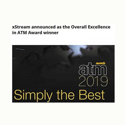 xStream annouced as the Overall Excellence in ATM Award winner