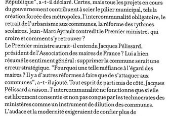 Démocratie locale: un pas en avant, deux en arrière... mais où nous mène le Gouvernement?