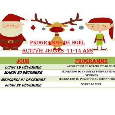 ACTI VIE JEUNES FETE NOEL !