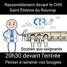 Manifestation de soutien aux personnels soignants du Centre Hospitalier du Rouvray - mercredi 22 septembre 2021