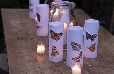 Luminaires "papillons" à imprimer