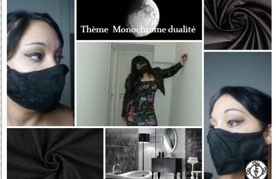  #Nouvelle créations_Élisabeth Valette: Masque "Monochrome Dualité" 