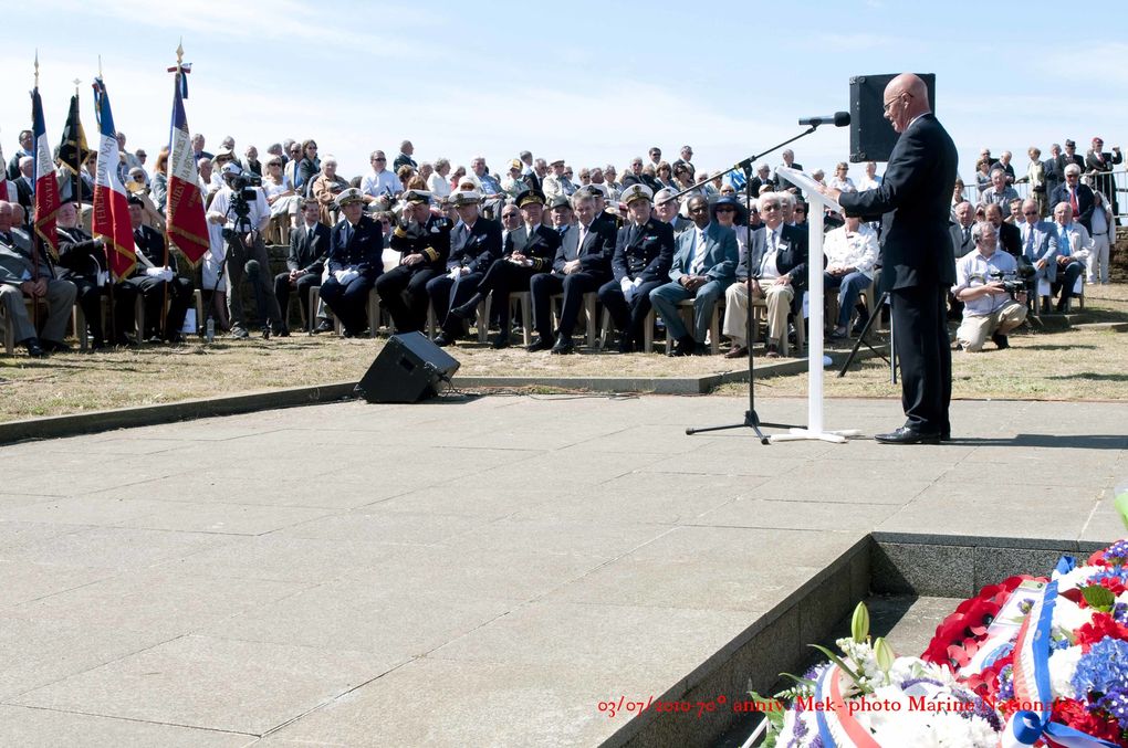 03 juillet 2010-Commémoration du 70ème anniversaire de la tragédie maritime de Mers-el-Kébir au mémorial national des marins morts pour la France de la Pointe Saint Mathieu (2ème partie)