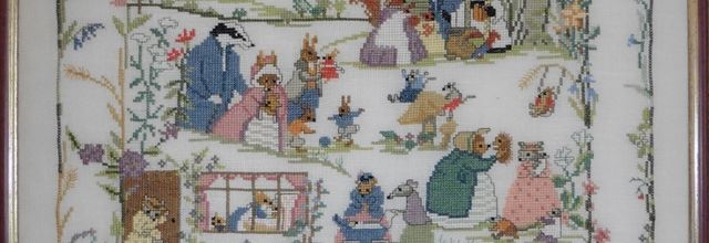 Un tableau brodé d'après Beatrix Potter
