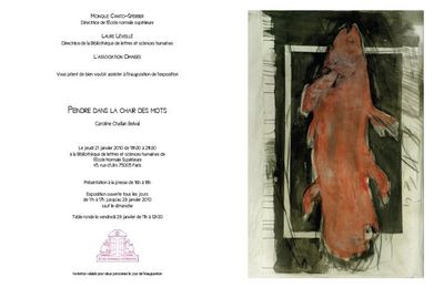 "Peindre dans la chair des mots" - Exposition de Caroline Challan-Belval à l'ENS