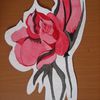 Rose à l'aquarelle