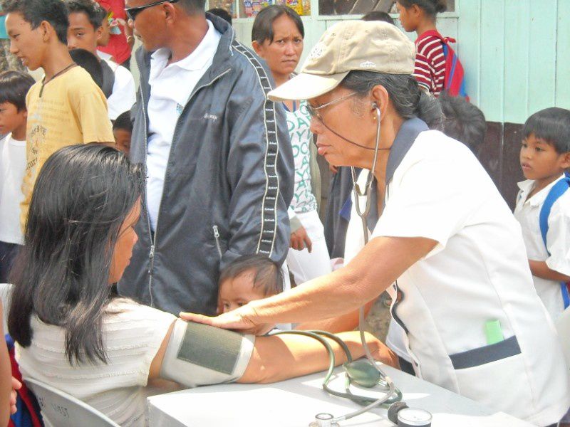 mission médicale à Barangay Alegria à 15 minuttes de General Santos dans ue école