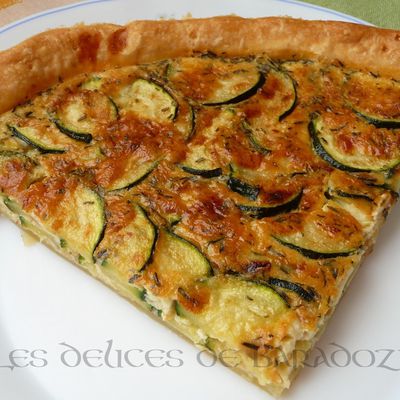 Tarte aux courgettes et au roquefort