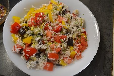 Salade composée aubergines cookeo