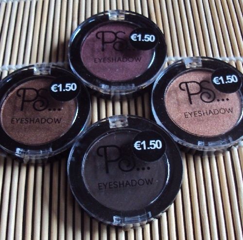 Les fards à paupières mono de P.S. #3 (Primark)