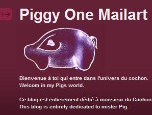 Piggy One Mailart : le mailart du Cochon