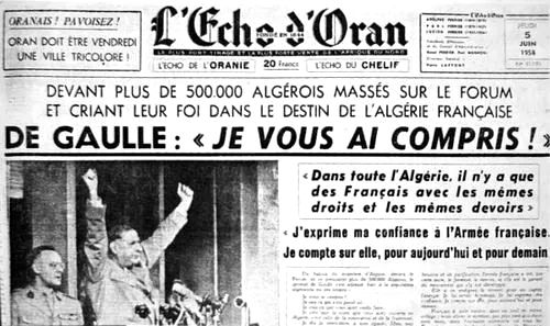 1958 nouvelle Constitution avec Gaulle