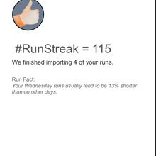 115 days & running #rwrunstreak #runchat 