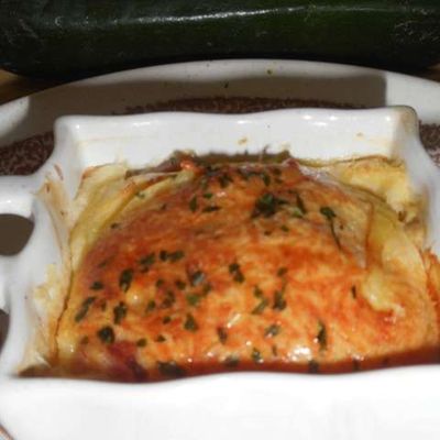 Clafoutis de courgettes aux lardons 