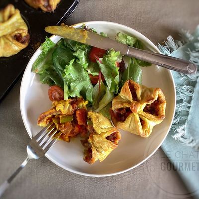 Feuilletés de curry de poulet