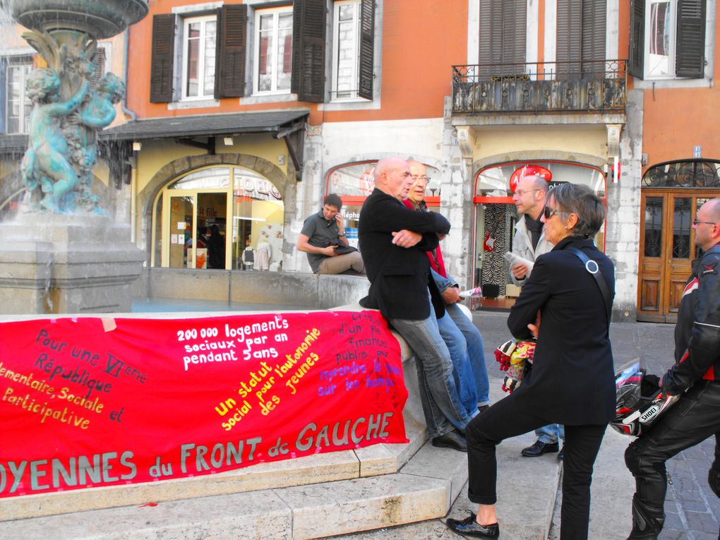 Action militante place st léger à Chambéry le 31 Mars 2012