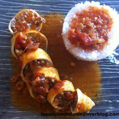 Encornets farcis à la sicilienne 