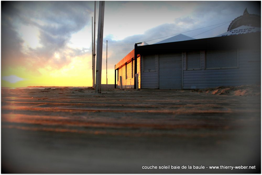 Couché de soleil baie de La Baule - Photos Thierry Weber Photographe de Mer Guérande La Baule