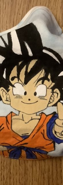 Masque alternatif: Sangohan  petit singe 🐒 peint  à la main