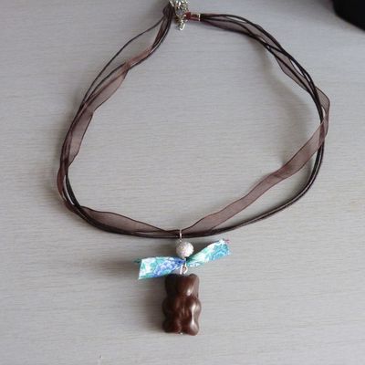 ♥ Collier ourson en LIBERTY ♥