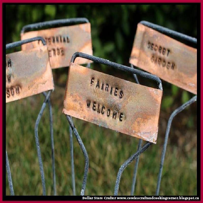 Rustic Hand Stamped Copper Garden Markers That Will Jazz Up Your Garden