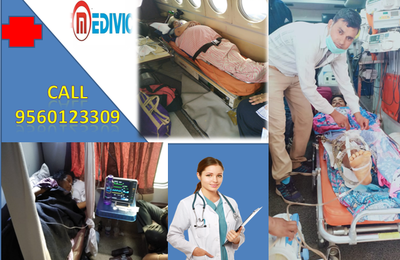 Medivic Aviation Air Ambulance from Guwahati to Delhi and Mumbai with ICU Setup